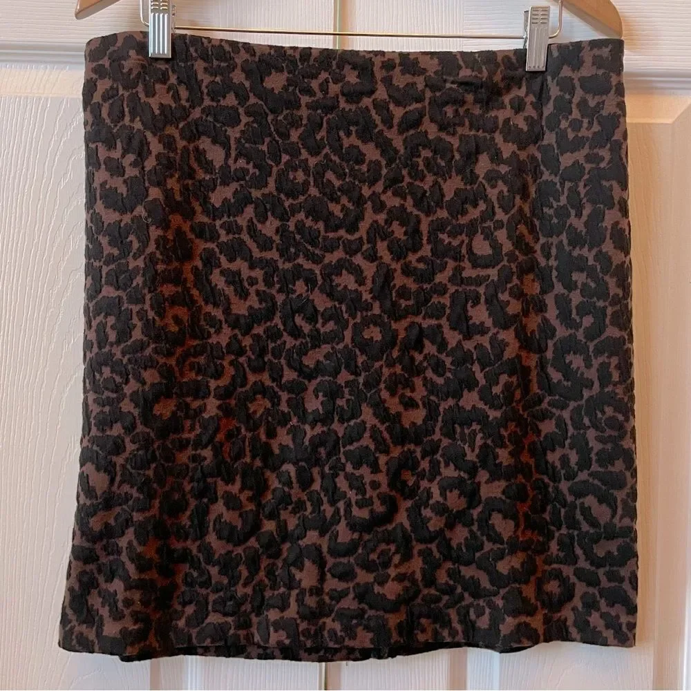 BLACK AND BROWN PENCIL SKIRT SIZE LARGE BY WORTHINGTON